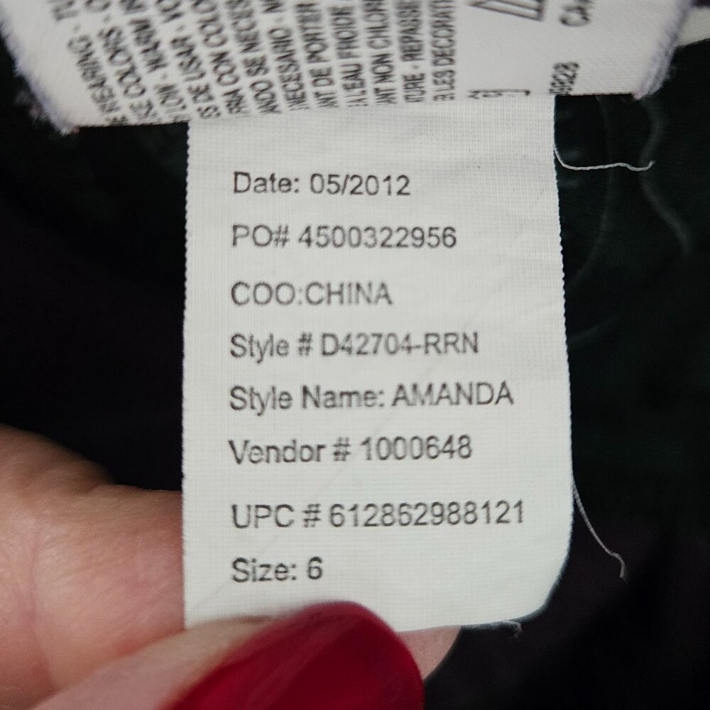 Gloria Vanderbilt Amanda Purple Denim Skirt with Rhinestone Back Pockets - Picture 9 of 10